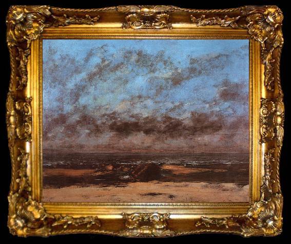 framed  Gustave Courbet Low Tide known as Immensity, ta009-2